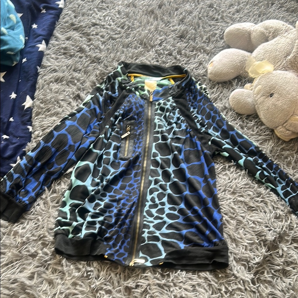 Marciano Blue and Black Patterned Jacket